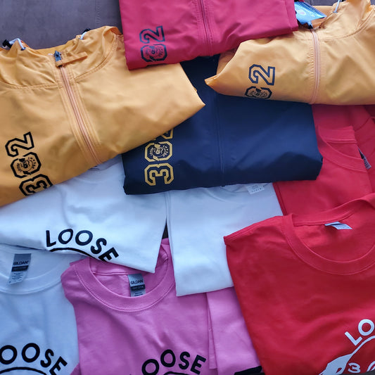 Loose dream shirts and jackets. Bright and unique all together. 3 0 2 and Loose Dreamz is displayed on the clothing. 